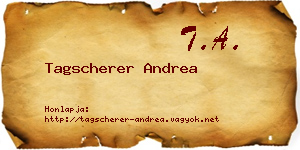 Tagscherer Andrea névjegykártya